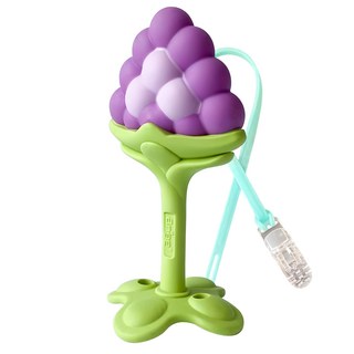 ange 3D水果造型固齒器 3個月以上, 固齒器 + 矽膠鍊夾, 顏色隨機, 1組