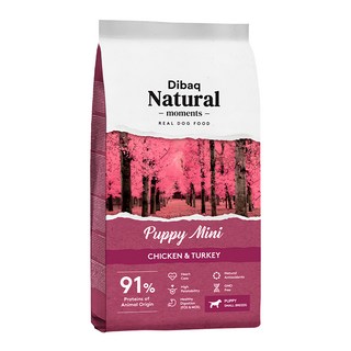 Dibaq Natural moments 小型幼犬 狗糧, 1袋, 雞肉&火雞肉, 300g