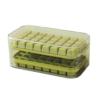 64格雙層一鍵脫模製冰盒 綠色/紫色可選, 23 x 12.5 x 10cm, 1個