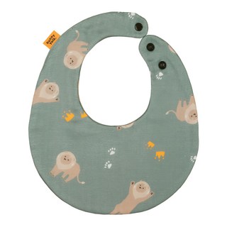 Runny yolk. 朗尼幼克 純棉口水巾, 粉墨登場 粉綠, 1個