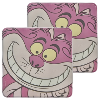 收納王妃 迪士尼珪藻土杯墊, 大臉柴郡貓 方型, 1組