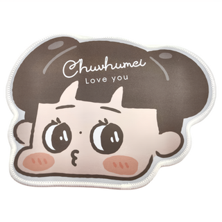 CCHING 青青文具 啾啾妹造型滑鼠墊 240x172x3mm, 愛你 咖色 + 膚色, 1個