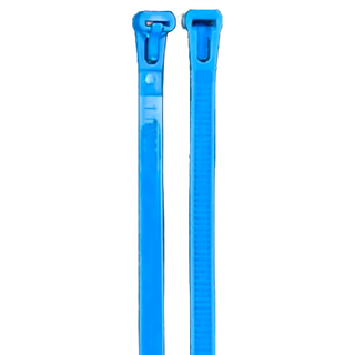 POLYWELL 寶利威爾 可鬆式束線帶 PW15-T65-0100 100條, 藍色, 1包