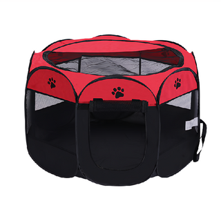 八角寵物帳篷 73 x 73 x 46cm 紅色, 1個