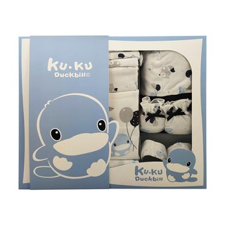 KU.KU Duckbill 酷咕鴨 夢想氣球包巾豪華禮盒 16件組, 藍色