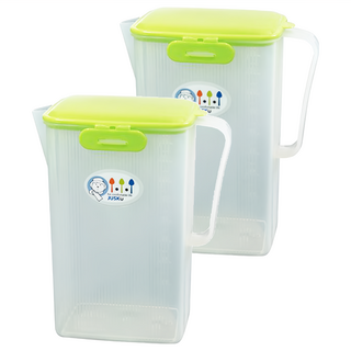 JUSKU 佳斯捷 不老泉塑膠冷水壺/桌上壺/冷熱飲壺, 綠色, 1.7L, 2個