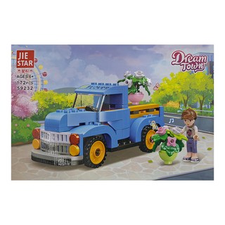JIE STAR 杰星玩具 移動花市車, 172塊積木, 6歲以上, JS59232, 1盒
