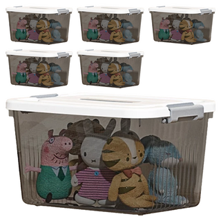 BangJiaShi 幫家適 透明整理箱, 透灰, 6個