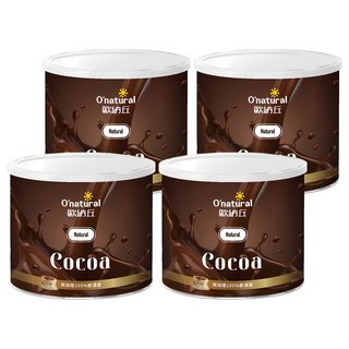 O'natural 歐納丘 純天然可可粉, 無添加砂糖 100%醇濃度, 150g, 1罐, 4罐