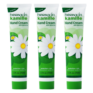 heRBacin 德國小甘菊 經典護手霜, 75ml, 3條