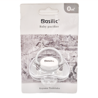 Basilic 貝喜力克 拇指型安撫奶嘴 食品級矽膠材質, S(0個月以上), 1個, 存在主義 灰色