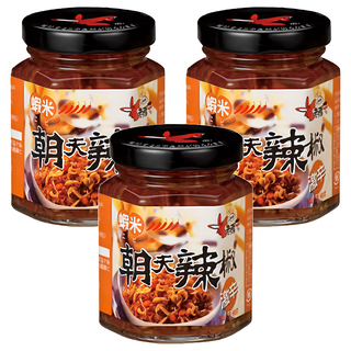 老騾子 蝦米朝天辣椒, 濃烈辣味, 優質蝦米, 多種用途, 105g, 3罐