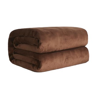 法蘭絨優質寵物毛毯 L(100 x 70cm) 咖啡色 柔軟親膚 保暖舒適, 1件