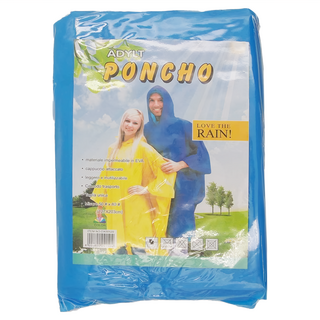 FANCY LIFE 加厚輕便雨衣 成人背包款 藍色 輕量EVA材質 方便攜帶, 1件