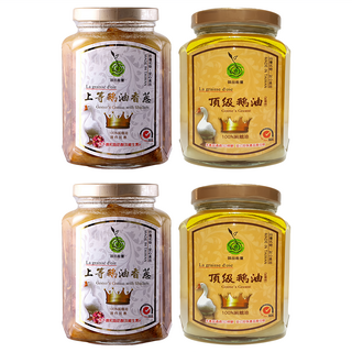 Well Life 悅生活 御品能量 黃金3A原味雙享4件組 頂級鵝油 375ml 2罐 + 上等鵝油香蔥 350g 2罐, 1組