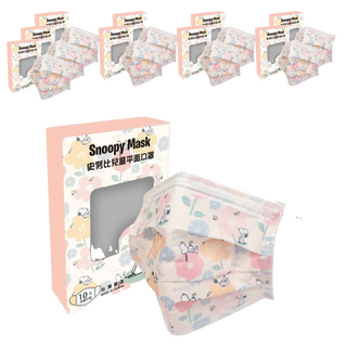 KOgi 宏瑋 史努比 兒童口罩 HW002501 14.5 x 9cm, 粉花, 10片, 10盒