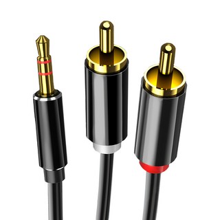 山澤 3.5mm Aux轉2RCA 高保真抗干擾一分二音源線 3M, 單一商品, 1條