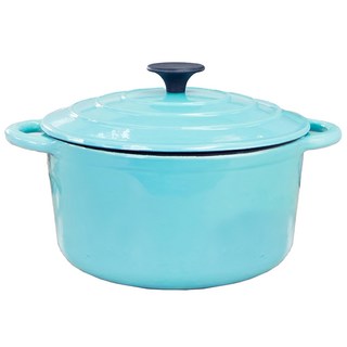 cook power 鍋寶 琺瑯鑄鐵鍋 電磁爐適用 24cm 蒂芬妮藍, 24cm diameter, 1個