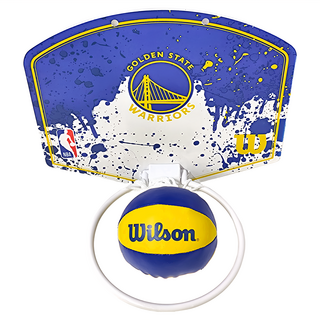 Wilson NBA 迷你籃板 含小球 WTBA1302GOL 21勇士隊 , 藍白黃, 1組