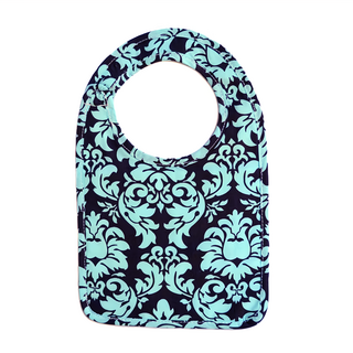 Ah Goo Baby 圍兜 採用聰明磁扣設計 輕鬆穿脫方便 100% Cotton, 復古夜藍, 1個, 1件