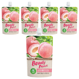 十全 iOiO 食在愛我 元素蒟蒻 膠原蛋白蜜桃, 添加12種維生素, 含日本膠原蛋白胜肽, 150g, 5包