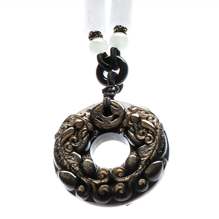 富貴圓滿 風采 金曜石貔貅項鍊, 開光, 可伸縮調整, DSP-7401-1, 1個