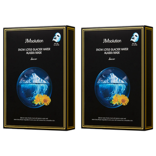 JMsolution 肌司研 雪蓮花冰河水面膜, 阿拉斯加雪面膜, 柔軟肌膚, 10片, 2盒