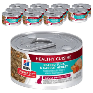 Hill's 希爾思 SCIENCE DIET 成貓 健康美饌主食罐 富含優質蛋白質 幫助打造健康免疫力, 香煎鮪魚燴胡蘿蔔, 79g, 12罐