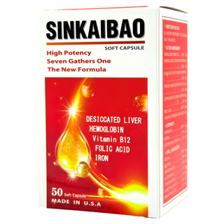 詠安大醫 新凱寶軟膠囊 90g 50顆 補血補氣 鐵劑 維生素B12 葉酸, 1盒