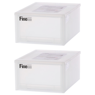 KEYWAY 抽屜整理箱 30L LF-0083, 透明色, 2個