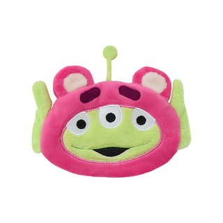 熊抱服裝 三眼怪變身系列大臉零錢包,可愛造型 絨毛材質 實用收納, 16.5 x 14.8cm, 臉型B, 1入