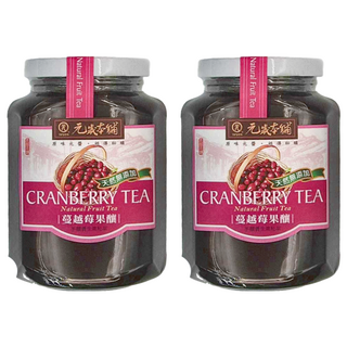 元歲本舖 蔓越莓果釀 天然水果茶, 450g, 2罐