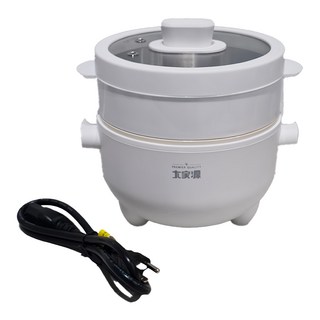 大家源 316不鏽鋼萬能小廚料理鍋 TCY-292001 陶瓷釉不沾鍋 2公升 雙層防燙 2段火力