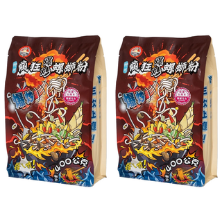 一碗好麵 瘋狂爆炒螺獅粉 400g 道地風味 湯頭濃郁 米粉Q彈 多重配料 簡單方便, 2包