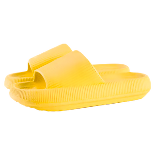 小麥購物 超厚底拖鞋 2雙組, 靜音 EVA材質, 24cm, 黄色, 1雙