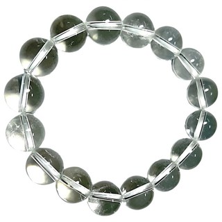 養慧軒 天然白水晶 圓珠手鍊 圓珠直徑12-13mm 重量約35-40公克, 清透白, 12mm, 1個