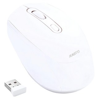 RASTO 超靜音無線滑鼠, RM10, 白色