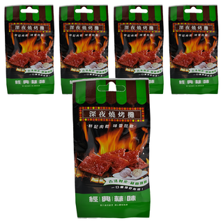 軒記台灣肉乾王 深夜燒烤攤經典蒜味瓦片 台灣豬肉燒烤風味肉乾, 5包, 30g