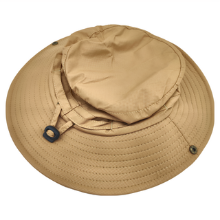 台灣 Push 戶外登山折疊漁夫帽 夏季速乾, 卡其色