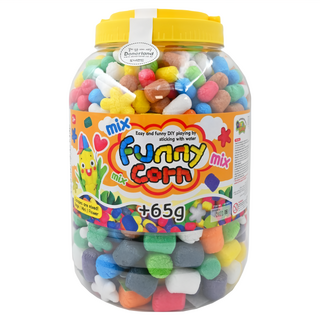 Donerland 魔法玉米黏土遊戲桶, 迷你玉米黏土, 小球+花朵+大球, 65g, 1桶