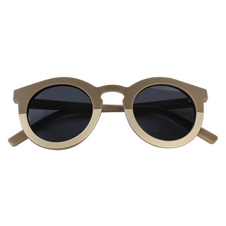 GRECH&CO. 兒童款太陽眼鏡 抗UV400 環保材質 時尚外觀設計, 雙色卡其, Ages 3-5