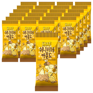 HBAF 杏仁果 蜂蜜奶油味, 迷你包裝 輕鬆隨身攜帶, 30g, 24包