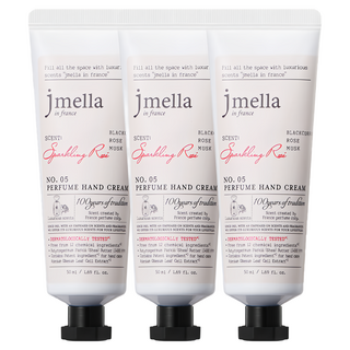 Jmella 香氛護手霜 Sparkling Rose 黑醋栗+玫瑰+麝香, 50ml, 3條