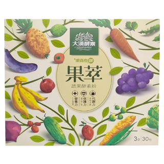 大漢酵素 果萃蔬果酵素粉 一撕即吃 52種蔬果菁萃 日常健康新選, 3g, 30包, 1盒