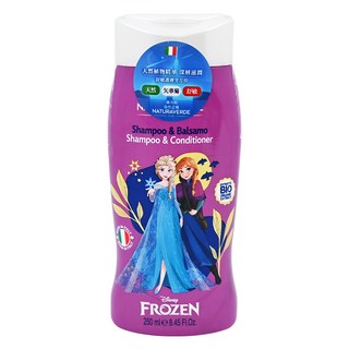 NATURAVERDE 冰雪奇緣 矢車菊滋潤洗髮潤髮露 4歲以上, 250ml, 1瓶