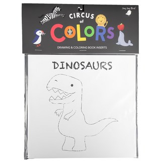Jaq Jaq Bird Circus of Colors 恐龍繪畫著色補充包, 恐龍, 1包, DRAWING & COLORING BOOK INSERTS