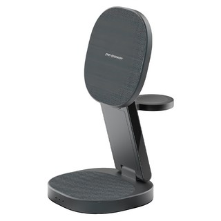 peripower TriMag 三合一磁吸折疊無線充電座 PS-04, 黑色, 1個