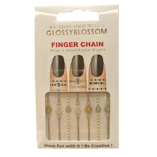 GLOSSYBLOSSOM 指環貼套裝, 手指鏈, 膠/PET/紙, 韓國製造, 混色, 1組