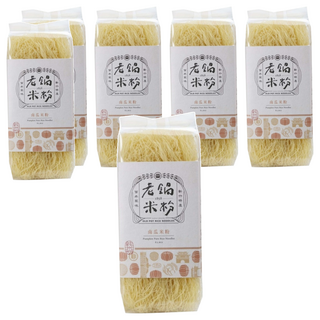 老鍋米粉 純米南瓜米粉, 92%在來米+8%新鮮南瓜, 無麩質, 無人工香料, 無人工色素, 無人工甜味劑, 200g, 6包