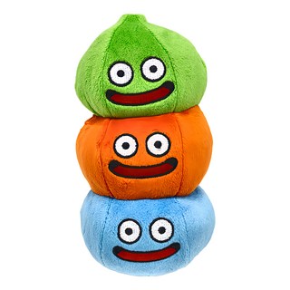 SQUARE ENIX 微笑史萊姆 絨毛玩偶, 史萊姆塔 綠色 + 橙色 + 藍色, 1個, 16cm